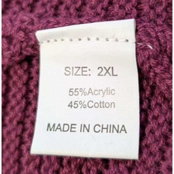 Hooded Pullover Ribbed Sweater Fringe Trimmed V-Neck Hoodie Cotton Blend Tunic - Picture 3 of 16